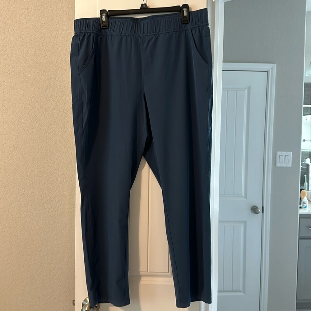 Eddie Bauer Departure Ankle Pants Blue Lightweight UPF Pull On XL
